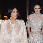 Kim Kardashian and Kendall Jenner Film ‘Ocean’s Eight’ Cameo in Breathtaking Gowns